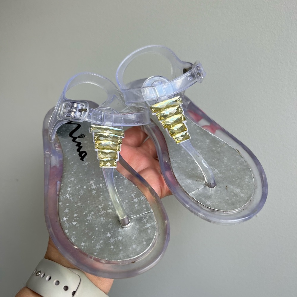 Nina Clear Jelly Rhinestone Sandals